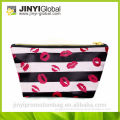 Fashion Stripe Women Portable Cosmetic Beauty Makeup Hand Case Bag Makeup Bags
